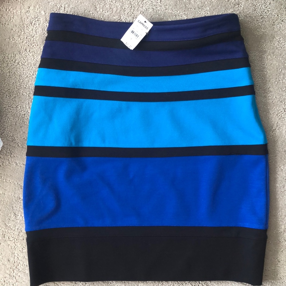 Blue bodycon Express skirt